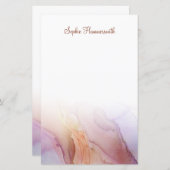 エレガント抽象芸術パーソナライズされた文房具紙 (正面/裏面)