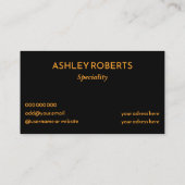 エレガント抽象芸術ビロード水彩名刺 名刺 (裏面)