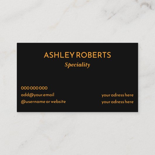 エレガント抽象芸術ビロード水彩名刺 名刺 (裏面)