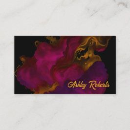 エレガント抽象芸術ビロード水彩名刺 名刺