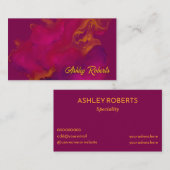 エレガント抽象芸術ビロード水彩名刺 名刺 (正面/裏面)