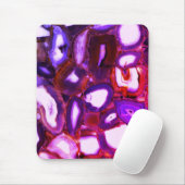 エレガント抽象芸術ピンク色の花模様 マウスパッド (マウス)