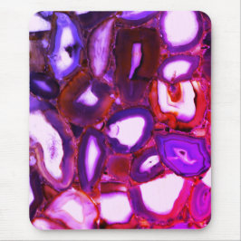 エレガント抽象芸術ピンク色の花模様 マウスパッド