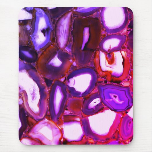 エレガント抽象芸術ピンク色の花模様 マウスパッド (正面)