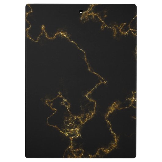 エレガント抽象芸術ピンク黒 クリップボード (裏面)