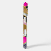 エレガント抽象芸術ピンク黒 Case-Mate iPhoneケース (裏面 / 右)