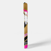 エレガント抽象芸術ピンク黒 Case-Mate iPhoneケース (裏面 / 左)