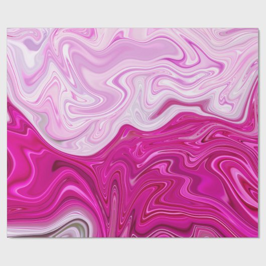 エレガント抽象芸術ピンモダンク液体大理石アートワーク ラッピングペーパー (フラット)