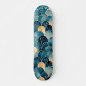 エレガント抽象芸術ファンパターコンテンポラリーン スケートボード (正面)