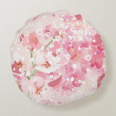 エレガント抽象芸術フローラ ラウンドクッション (裏面)