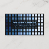 エレガント抽象芸術ブルースクウェア青い色合い 名刺 (正面)