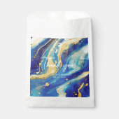 エレガント抽象芸術ブルー金ゴールドカラフルありがとう フェイバーバッグ (正面)