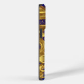 エレガント抽象芸術ブルー金ゴールドボウトリム Case-Mate iPhoneケース (裏面 / 右)