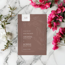 エレガント抽象芸術ミニマ結婚リスト