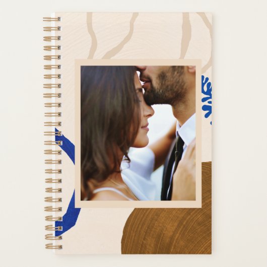 エレガント抽象芸術モダンアートパーソナライズされた写真 プランナー手帳 (正面)