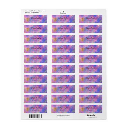 エレガント抽象芸術モダン金ゴールドファイヤーオペルジェムストーン ラベル (フルシート)