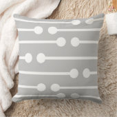 エレガント抽象芸術ライトグレーと白 クッション (ブランケット)