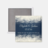 エレガント抽象芸術レースとパール結婚式の引き出物 マグネット (正面/裏面)