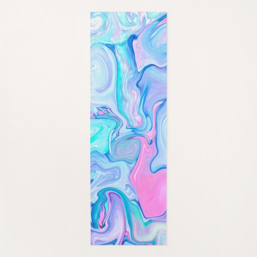 エレガント抽象芸術大理石アクリル油ア絵を描ートワーク ヨガマット (正面)