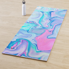 エレガント抽象芸術大理石アクリル油ア絵を描ートワーク ヨガマット
