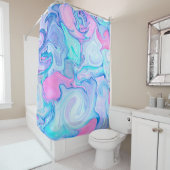 エレガント抽象芸術大理石アクリル油絵を描アートワーク シャワーカーテン (インサイチュ)