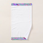 エレガント抽象芸術幾何学後円白 バスタオルセット (ハンドタオル)