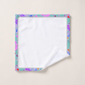 エレガント抽象芸術幾何学後円白 バスタオルセット (ウォッシュタオル)