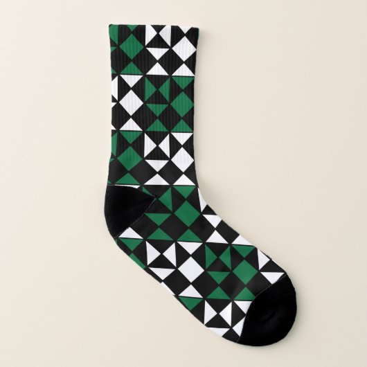 エレガント抽象芸術幾何学的パターン ソックス (右外側)