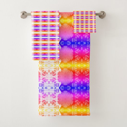 エレガント抽象芸術幾何数々の背景色 バスタオルセット (インサイチュ)