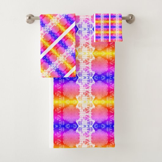 エレガント抽象芸術幾何数々の背景色 バスタオルセット (インサイチュ)