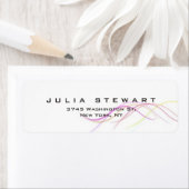 エレガント抽象芸術曲線プロフェッショナルモダン ラベル (インサイチュ)