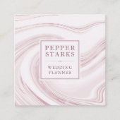 エレガント抽象芸術水彩大理石 |名刺 スクエア名刺 (正面)