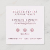 エレガント抽象芸術水彩大理石 |名刺 スクエア名刺 (裏面)