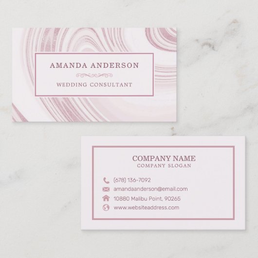 エレガント抽象芸術水彩大理石 |名刺 名刺 (正面/裏面)