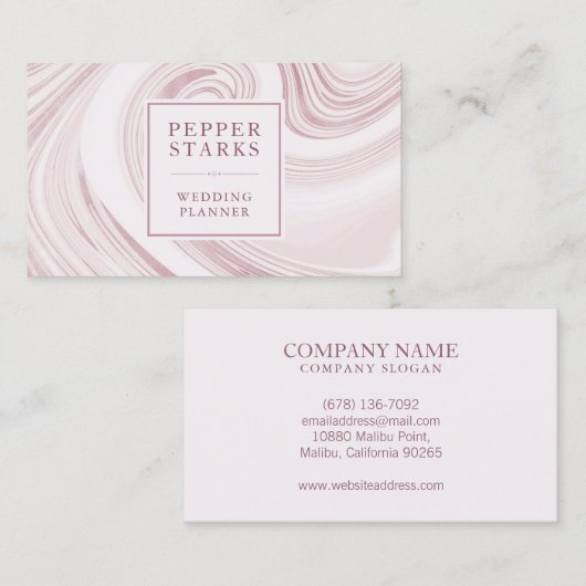 エレガント抽象芸術水彩大理石 |名刺 名刺 (正面/裏面)