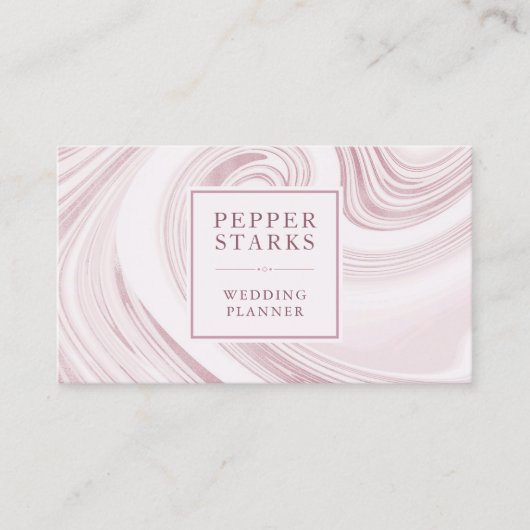 エレガント抽象芸術水彩大理石 |名刺 名刺 (正面)