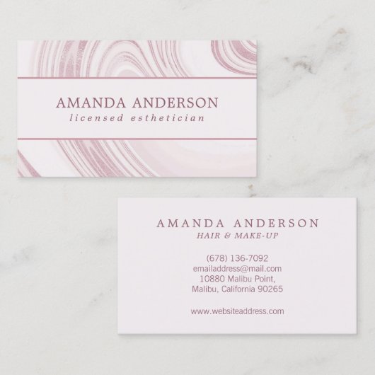 エレガント抽象芸術水彩大理石 |名刺 名刺 (正面/裏面)