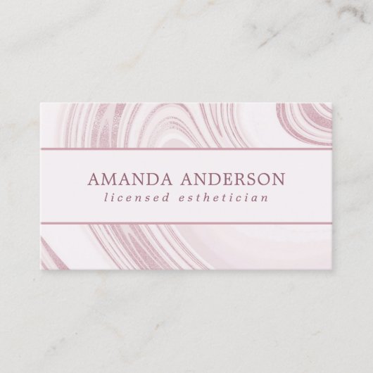 エレガント抽象芸術水彩大理石 |名刺 名刺 (正面)