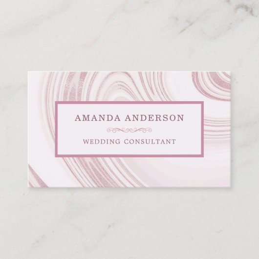 エレガント抽象芸術水彩大理石 |名刺 名刺 (正面)