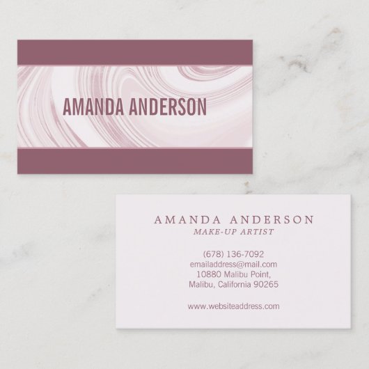 エレガント抽象芸術水彩大理石 |名刺 名刺 (正面/裏面)