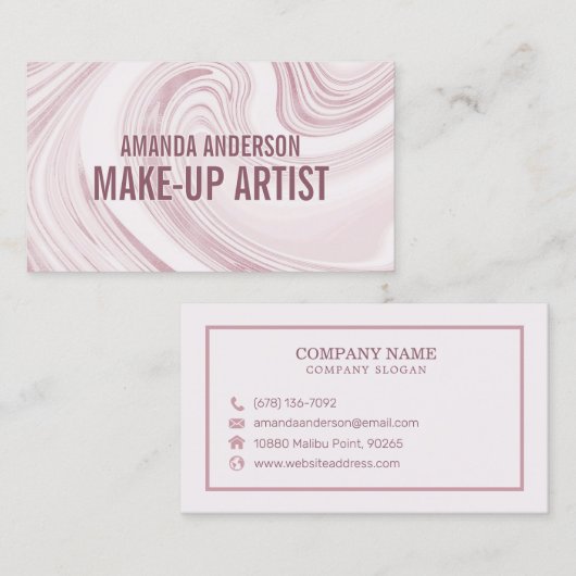 エレガント抽象芸術水彩大理石 |名刺 名刺 (正面/裏面)