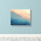 エレガント抽象芸術水彩居室 キャンバスプリント (インサイチュ (ウッドフロア))