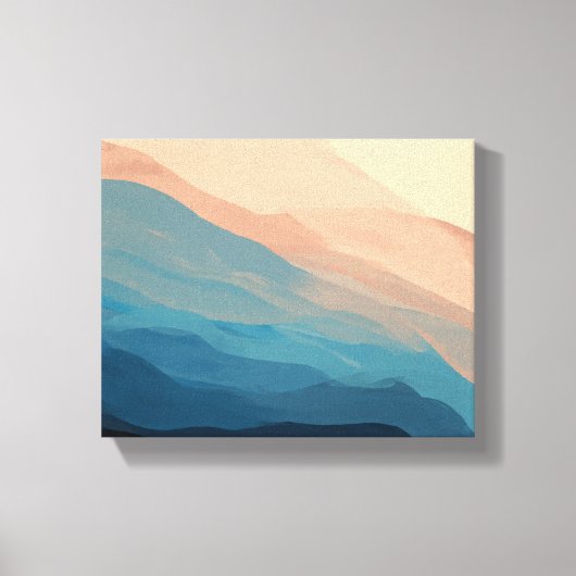 エレガント抽象芸術水彩居室 キャンバスプリント (正面)