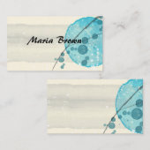 エレガント抽象芸術水彩画デザインカスタム 名刺 (正面/裏面)