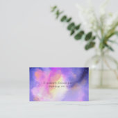 エレガント抽象芸術水彩絵画作家 名刺 (スタンド正面)