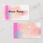 エレガント抽象芸術水絵を描色デザイン 名刺 (正面/裏面)