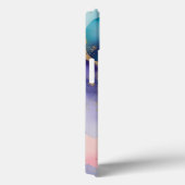 エレガント抽象芸術水色iPhoneケース Case-Mate iPhoneケース (裏面 / 右)