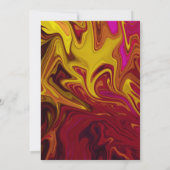 エレガント抽象芸術油彩ファインアート結婚ズ 招待状 (裏面)