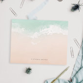 エレガント抽象芸術波パーソナライズされた文具 ノートカード