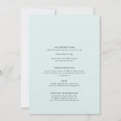 エレガント抽象芸術海の全結婚ビーチ 招待状 (裏面)